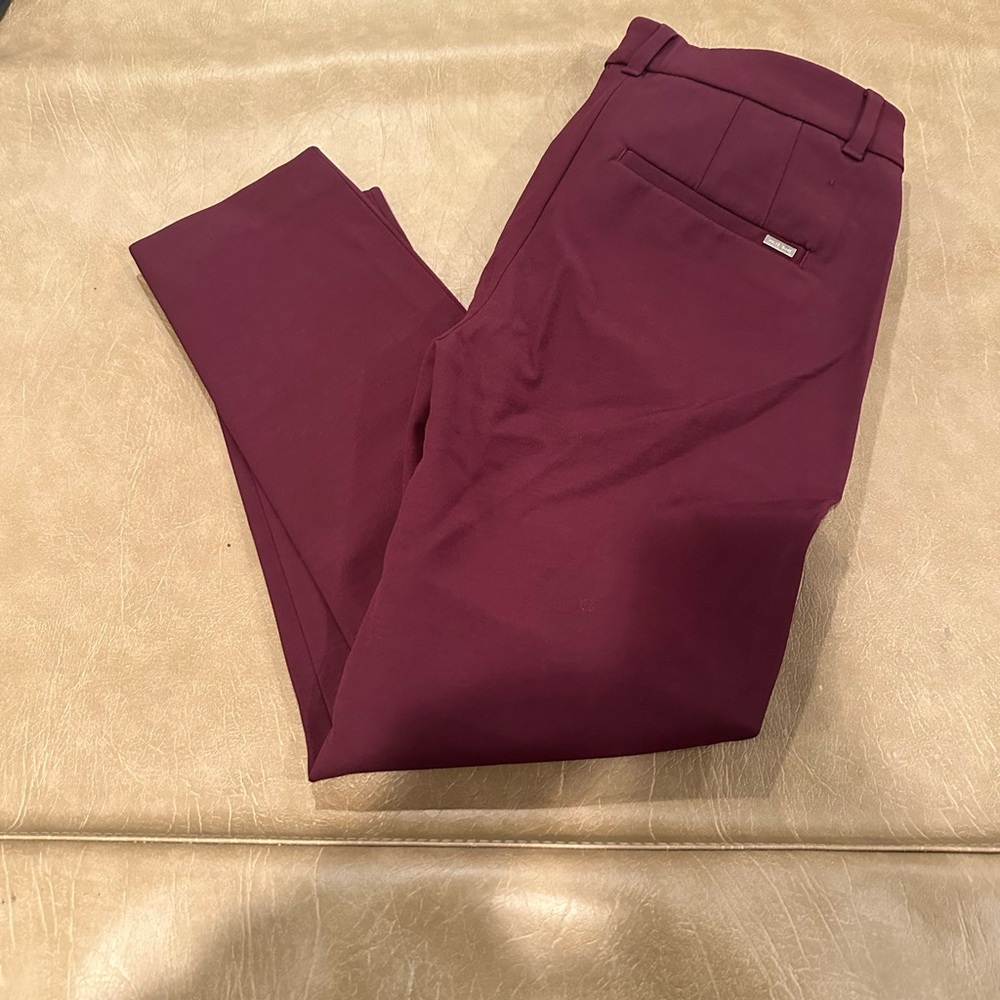 Whbm slim ankle pant marroon
